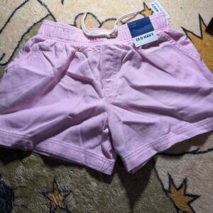 Old Navy Girls Pink High-Rise Twill Shorts 4 Inch Inseam Size L 10-12 NWT